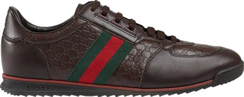 Buy Gucci Leather Web Sneaker 'Chocolate' 